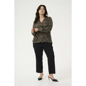 Blusa de manga comprida feminina KAFFE Curve Diana image-1