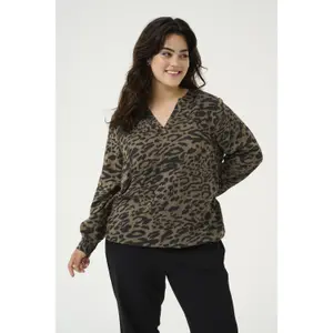 Blusa de manga comprida feminina KAFFE Curve Diana image-2