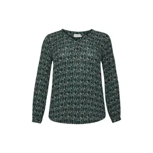 Blusa de manga comprida feminina KAFFE Curve Kerry Ami image-0