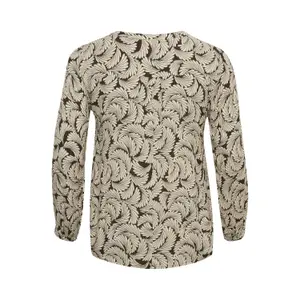 Bluza damska z dekoltem w serek KAFFE Curve Marina Ami image-3