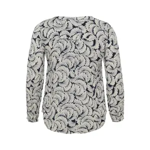 Bluza damska z dekoltem w serek KAFFE Curve Marina Ami image-0