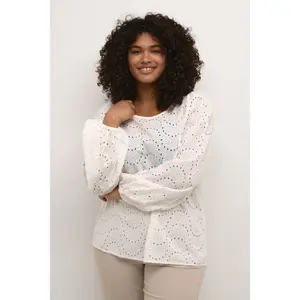 Long sleeve blouse for women KAFFE Curve Crista image-2