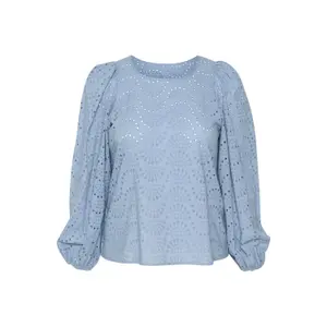 Long sleeve blouse for women KAFFE Curve Crista image-0