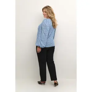 Long sleeve blouse for women KAFFE Curve Crista image-3