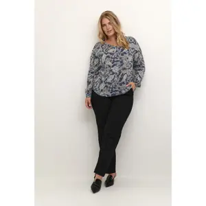 Langarm-Bluse Damen KAFFE Curve Ami image-1