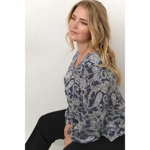 Langarm-Bluse Damen KAFFE Curve Ami image-5