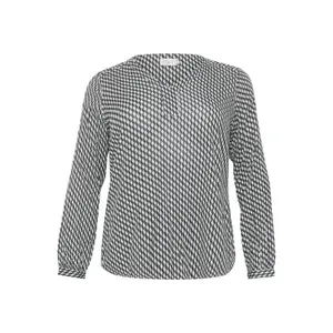 Langarm-Bluse Damen KAFFE Curve Ami image-0
