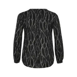 Langarm-Bluse Damen KAFFE Curve Ami image-5