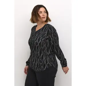 Langarm-Bluse Damen KAFFE Curve Ami image-2