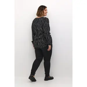 Langarm-Bluse Damen KAFFE Curve Ami image-6