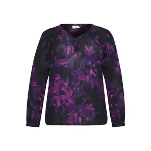 Langarm-Bluse Damen KAFFE Curve Ami image-0