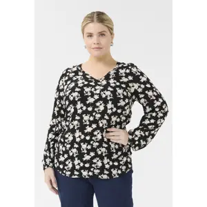 Blouse manches longues imprimée femme KAFFE Curve Ami image-2