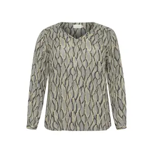 Langarm-Bluse Damen KAFFE Curve Ami image-0