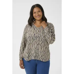 Langarm-Bluse Damen KAFFE Curve Ami image-2
