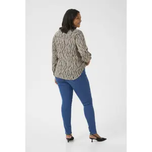 Langarm-Bluse Damen KAFFE Curve Ami image-4