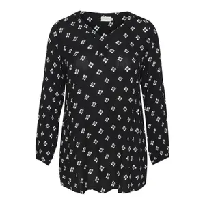 Printed long-sleeve top for women KAFFE Curve Ami image-0