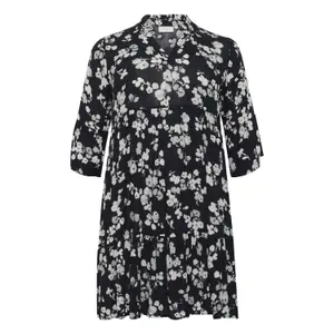 Women's printed dress KAFFE Curve Ami image-0
