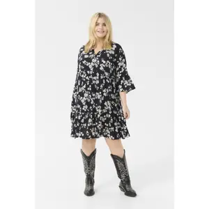 Women's printed dress KAFFE Curve Ami image-2