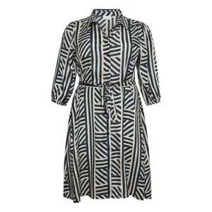 Women's printed dress KAFFE Curve Fia Shantoon image-0