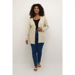 Damen Cardigan mit Knöpfen KAFFE Curve Farsia image-2