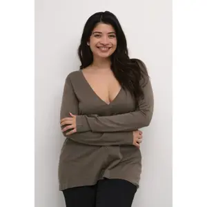 Damen Strickjacke mit Knöpfen KAFFE Curve Farsia image-2