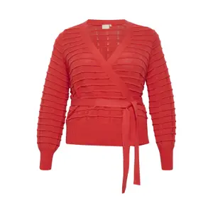 Women's cardigan KAFFE Curve Emmi Wrap image-0