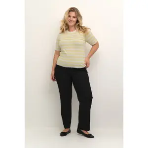 Damen-Pullover mit breiten Streifen KAFFE Curve Malia image-1