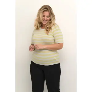 Damen-Pullover mit breiten Streifen KAFFE Curve Malia image-2