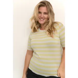 Damen-Pullover mit breiten Streifen KAFFE Curve Malia image-5