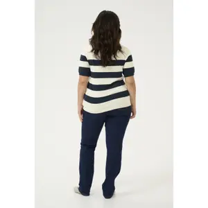 Damen-Pullover mit breiten Streifen KAFFE Curve Malia image-4