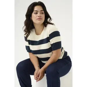 Damen-Pullover mit breiten Streifen KAFFE Curve Malia image-5