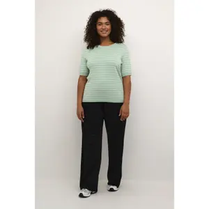 Damen-Pullover mit breiten Streifen KAFFE Curve Malia image-2