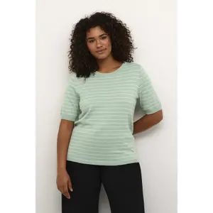 Damen-Pullover mit breiten Streifen KAFFE Curve Malia image-3