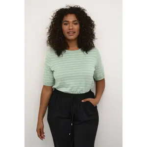 Damen-Pullover mit breiten Streifen KAFFE Curve Malia image-5