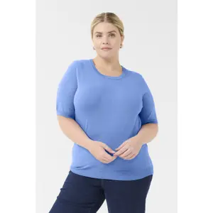 Γυναικείο μπλουζάκι από πλεκτό ύφασμα KAFFE Curve Lizzy image-2
