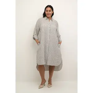 Vestido de camisa de mulher KAFFE Curve Mille image-2