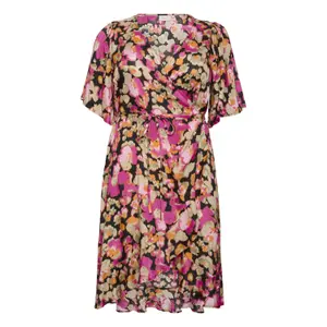 Wrap dress for women KAFFE Curve Natalia image-0