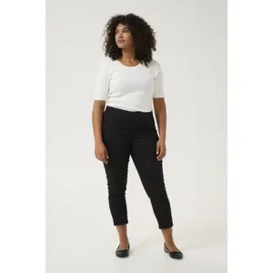 Women's leggings KAFFE Curve Ana Twill image-3