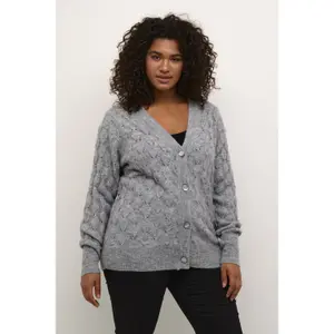 Women's knitted cardigan KAFFE Curve Nalene image-1