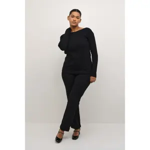 T-shirt de mulher KAFFE Curve Carina Oliva image-4