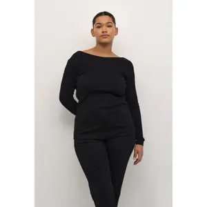 T-shirt de mulher KAFFE Curve Carina Oliva image-2