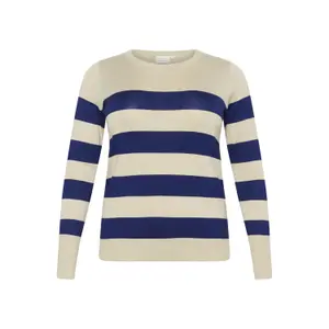 Pull tricot rayé femme KAFFE Curve Lizzy image-0