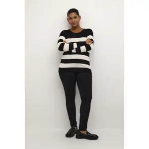 Sweter w paski damski KAFFE Curve Lizzy image-1
