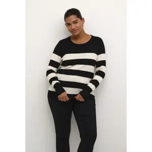 Sweter w paski damski KAFFE Curve Lizzy image-2
