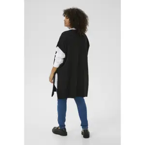 Wool poncho for women KAFFE Curve Annett image-4