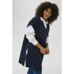 Wool poncho for women KAFFE Curve Annett image-4