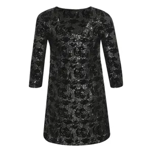 Vestido de lentejuelas para mujer KAFFE Curve Brit image-4