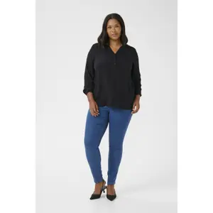 Blusa de manga larga para mujer KAFFE Curve Mahlena image-1