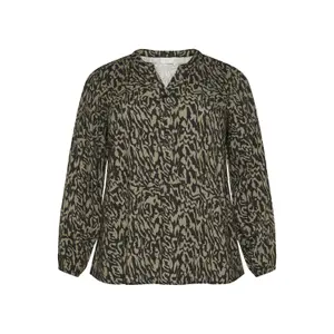 Blusa de manga comprida feminina KAFFE Curve Mahlena image-0