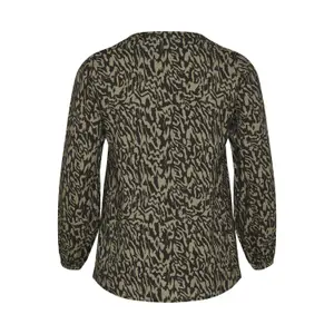 Blusa de manga comprida feminina KAFFE Curve Mahlena image-3